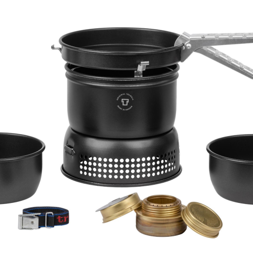 Trangia Trangiakök 27-5 UL Campingkochset 3- teilig mit Spiritusbrenner Set 11 schwarz - Spirituskocher