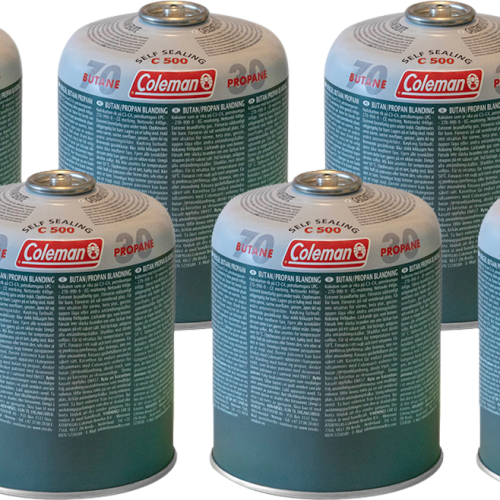 Coleman Ventilkartusche C500 Butan und Propangasgemisch 440 g 6 Stück - Gaskartuschen