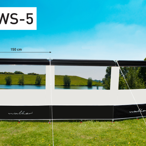 Walker Dreiteiliger Windschutz mit Alu Stangen WS-7 - Sichtschutz & Sonnenschirme