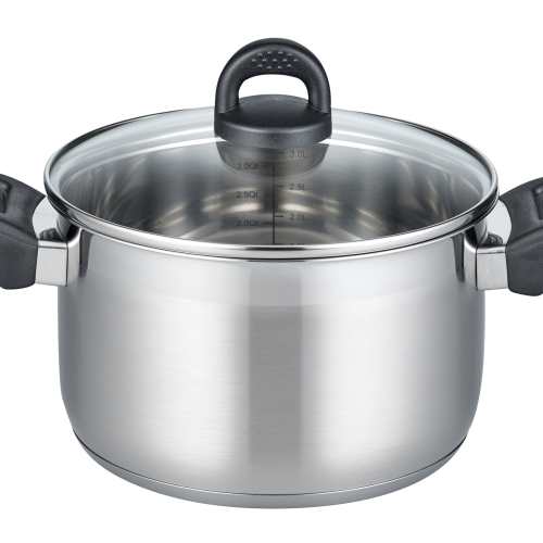 Elo Basic Turmalin Fleischtopf 20 cm silber - Camping-Töpfe