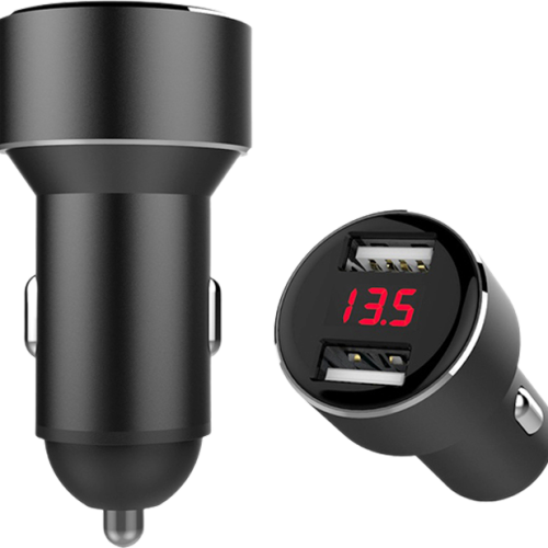 IWH USB Ladeadapter mit 2 USB Ports mit Ladeanzeige für Autos 12/24 V - 12 / 24 V Adapter & Kupplung