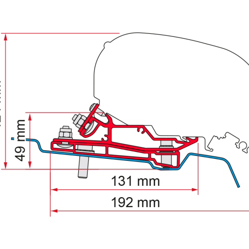 Fiamma Markisen-Adapter F80/F65 Ford Transit H3 400 - Markisenadapter