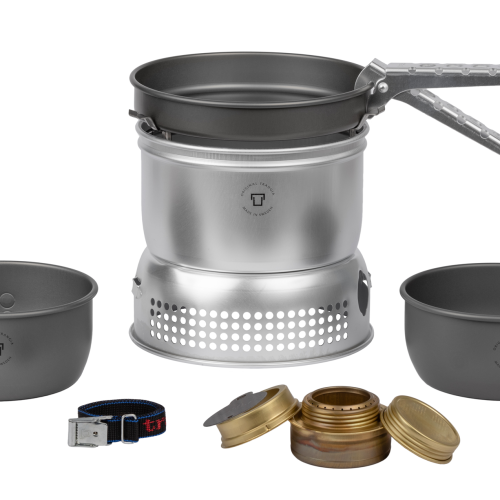 Trangia Trangiakök 27-7 UL / HA  Campingkochset 3- teilig mit Spiritusbrenner Set 9 grau - Spirituskocher