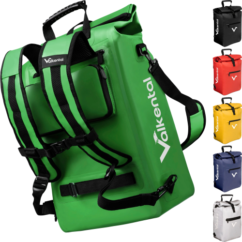 Valkental ValkOne 3-in-1 Fahrradtasche 25 Liter grün  - Rucksäcke