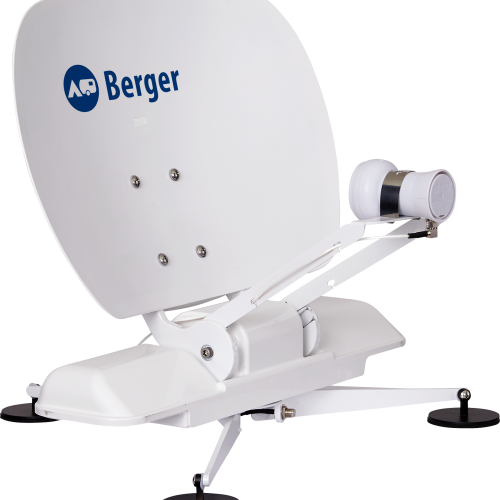 Berger Pathfinder faltbare vollautomatische Triple-Sat-Anlage - Camping-Sat-Anlagen