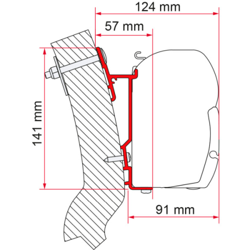 Fiamma Wingamm Oasi Markisenadapter für Fiamma F45 230 cm - Markisenadapter
