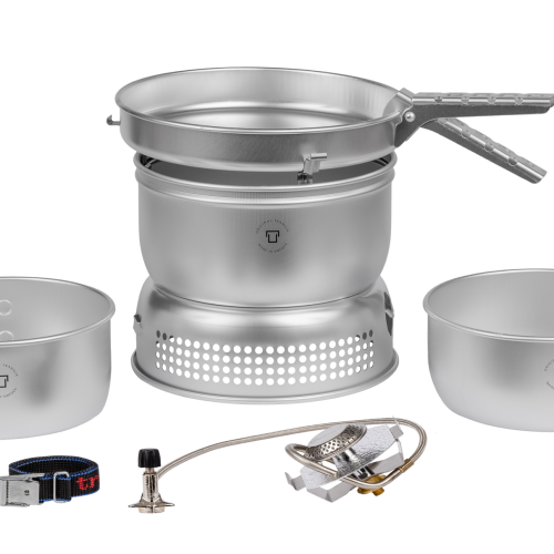 Trangia Trangiakök 25 - 1 UL  Campingkochset 3- teilig mit Gasbrenner Set 4 - Gaskocher