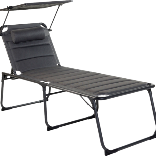 Wecamp Calva Sonnenliege 198 x 69 cm grau  - Liegen