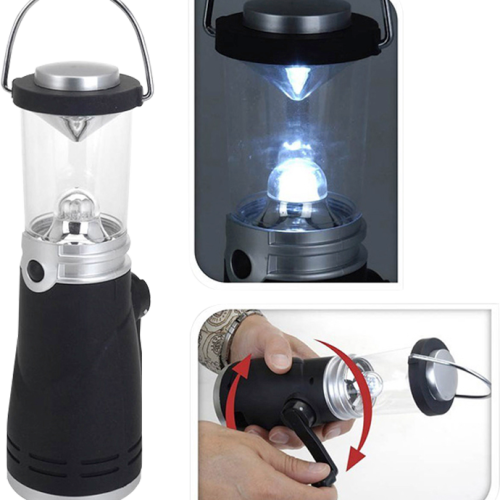 Eaxus Dynamo LED Camping-Lampe mit Kurbel - LED Campingleuchten