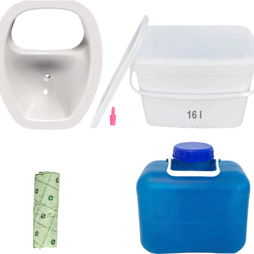 Trelino DIY Set XL für großvolumige Komposttoiletten oval Weiß - Trenntoiletten
