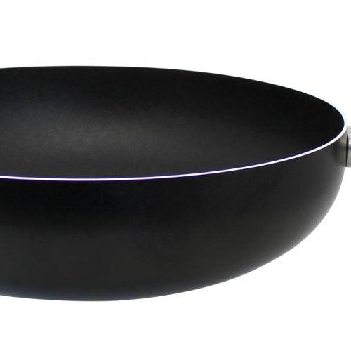Elo Basic Bratprofi Wokpfanne mit Gegengriff 32 cm schwarz  - Camping Pfannen & Woks
