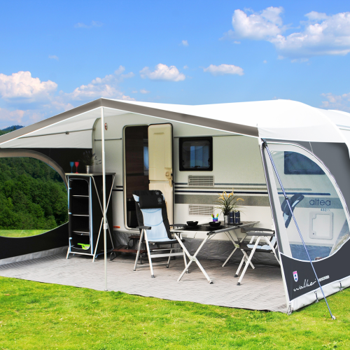 Walker Weekender 240 Sonnendach Aluminiumgestänge 930 Umlaufmaß 916 - 945 cm anthrazit - Wohnwagenvorzelte