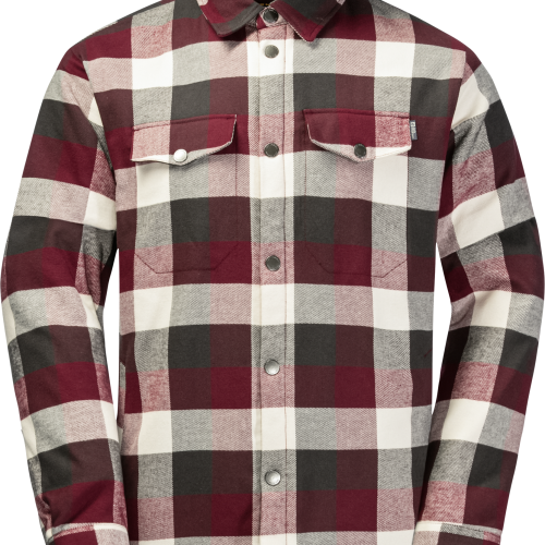 Jack Wolfskin Felsenweg Hemd dunkelrot XL - Herrenshirts, -hemden & -pullover