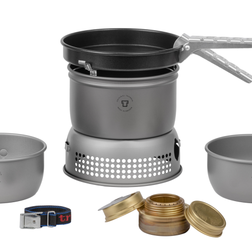 Trangia Trangiakök 27-3 HA Campingkochset 3- teilig mit Spiritusbrenner Set 10 grau - Spirituskocher