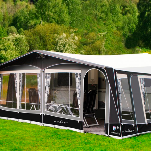 Walker Vorzelt Atrium-300 Anthrazit Glasfiber MAX 1020 Umlaufmaß 1006-1035 cm - Wohnwagenvorzelte
