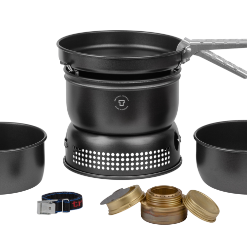 Trangia Trangiakök 35-5 UL / BL Campingkochset 4- teilig mit Spiritusbrenner Set 2 - Spirituskocher