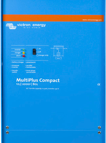 Victron Multiplus Compact Wechselrichter / Ladegerät 12 V 2000 W 80 A - Wechselrichter & Spannungswandler von Victron Energy