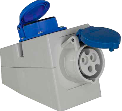 AS-Schwabe CEE Wand-Kombi-Dose 230V/16A  - CEE-Stecker & -Adapter