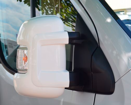 Milenco Spiegel Schutzkappe für Fiat Ducato, Peugeot Boxer und Citroen Relay 2 Stück Weiß - Ersatzteile Fahrzeug