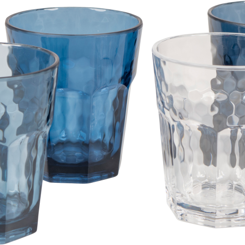 Bo-Camp Tinkglas Mix&Match 4st 200 ml blau - Gläser