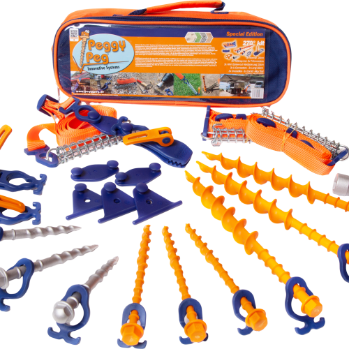 Peggy Peg Abspannset 270° - Zeltheringe & Abspannmaterial