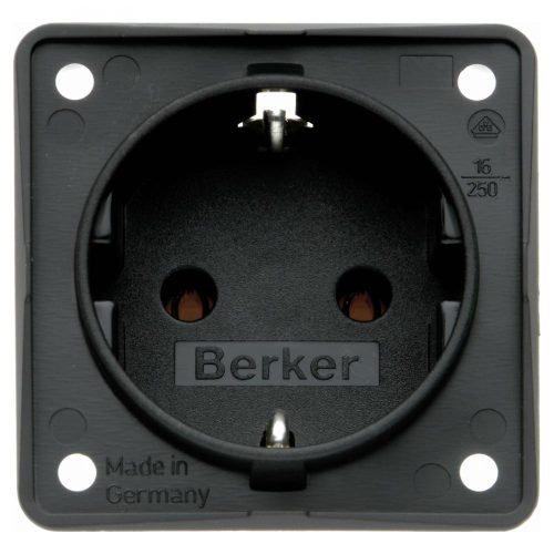 Berker Schutzkontakt-Einbausteckdose 250 V anthrazit - Schalter, Taster & Rahmen
