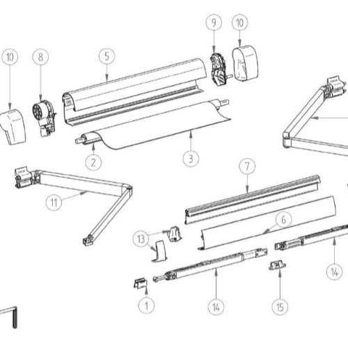 Thule Markisenkurbel passend zu Thule Omnistor 5102 - Ersatzteile Zelte & Markisen