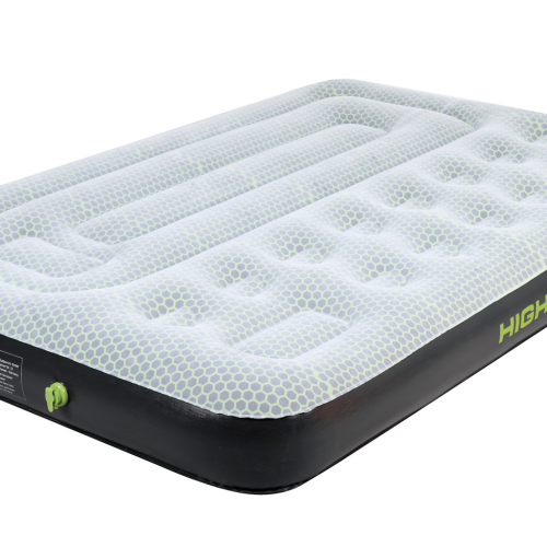 High Peak Multi Comfort Plus Luftbett mit zwei integrierten Pumpen 198 x 137 cm grau/grün/schwarz - Luftbetten