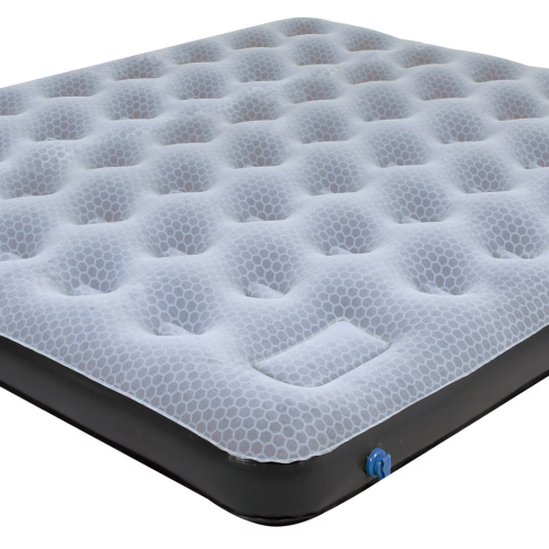 High Peak Comfort Plus Air bed Luftbett mit integrierter Pumpe 200 x 185 cm grau/blau/schwarz King -
