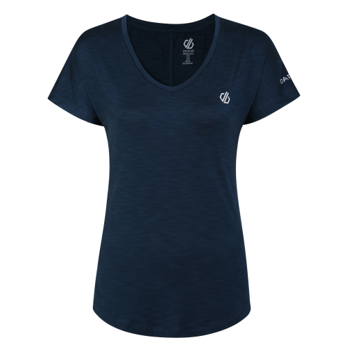 Dare2b Vigilant Tee Damenshirt dunkelblau 46 - Damenshirts, -blusen & -pullover von Dare 2b