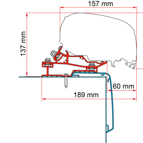 Fiamma Rapido C55i C86i Adapter Markise für F65 / F80 - Ersatzteile Zelte & Markisen