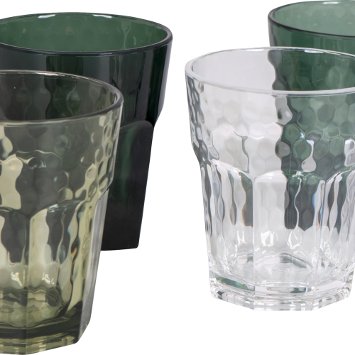 Bo-Camp Tinkglas Mix&Match 4st 200 ml grau - Gläser