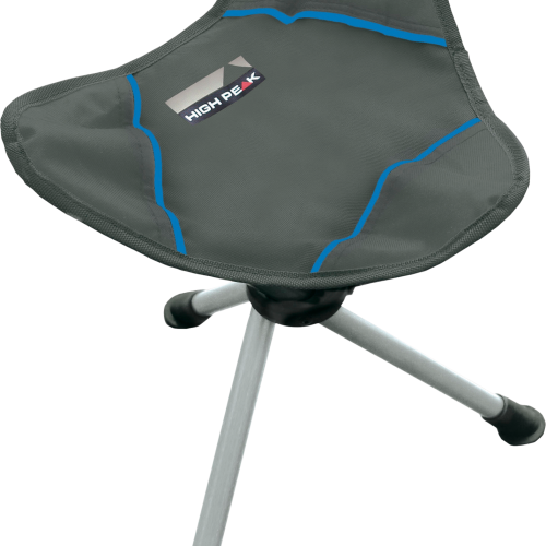 High Peak Tarifa Dreibein Campinghocker 33 x 33 x 45 cm dunkelgrau/blau - Campinghocker