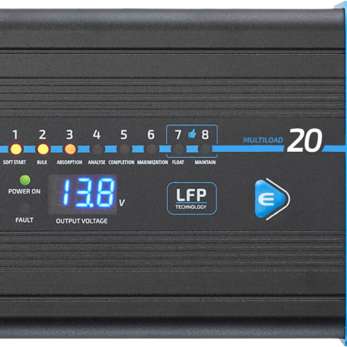 ECTIVE Multiload 20 LPF 8 Stufen Lithium Batterieladegerät 20 Ampere 12 Volt - Batterie-Ladegeräte