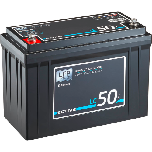 ECTIVE LC 50L BT LiFePO4 Lithium Versorgungsbatterie mit Bluetoothmodul 24 V 50 Ah - Fahrzeug-Batterien