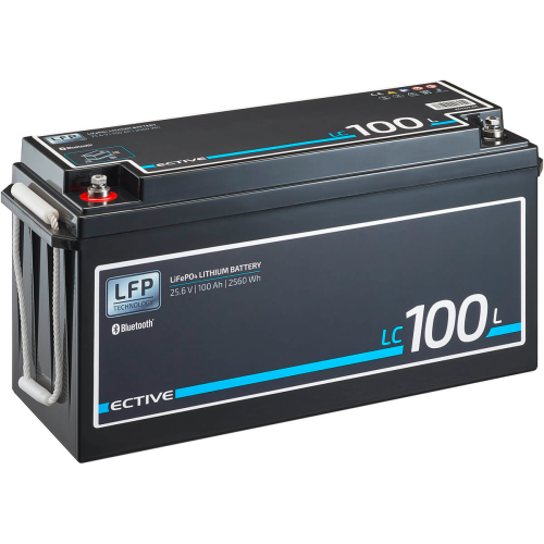 ECTIVE LC 100L BT LiFePO4 Lithium Versorgungsbatterie mit Bluetoothmodul 24 V 100 Ah - Fahrzeug-Batterien