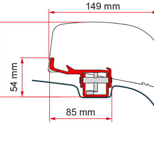 Fiamma Adapter Kit F40van VW T5/T6 ab 2003 - Markisenadapter
