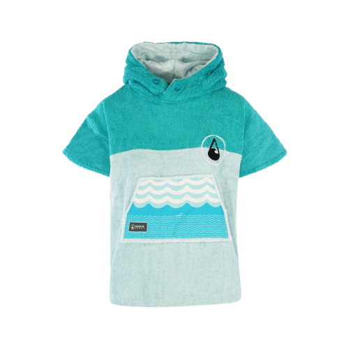 Wave Hawaii Kinder Poncho Mini türkis uni - Kinder T-Shirts & -hemden