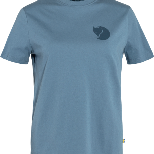 Fjällräven Fox Boxy Logo Tee Damenshirt blau S - Damenshirts, -blusen & -pullover