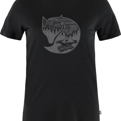 Fjällräven Abisko Wool Fox Damen T-Shirt schwarz XL - Damenshirts, -blusen & -pullover