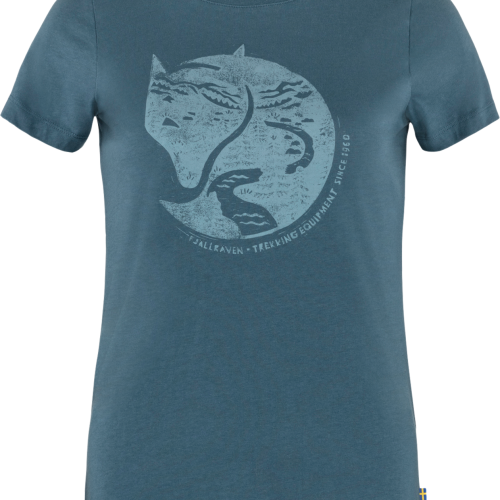 Fjällräven Arctic Fox Print Damenshirt dunkelblau XS - Damenshirts, -blusen & -pullover