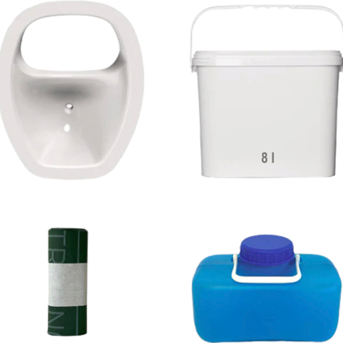 Trelino DIY Set M für kompakte Komposttoiletten oval weiß - Trenntoiletten
