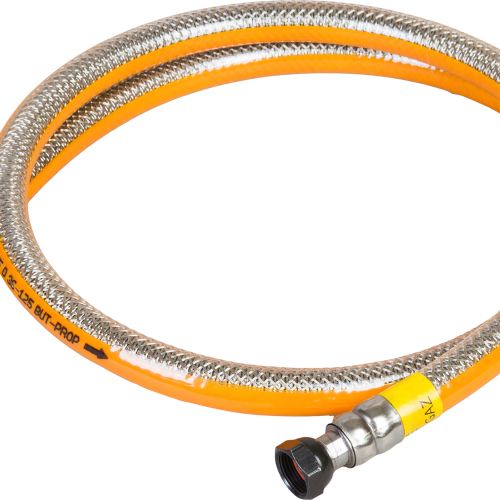 Favex Gasschlauch für Niederdruck Propan und Butan Edelstahl 1 Meter - Gasregler & Gasschläuche von Fawo