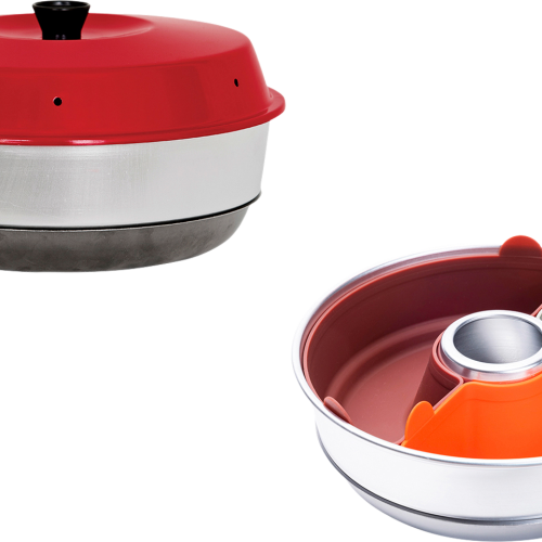 Omnia Campingbackofen Set (inkl. Silikonbackformen 6-teilig) - Auflauf- und Backformen