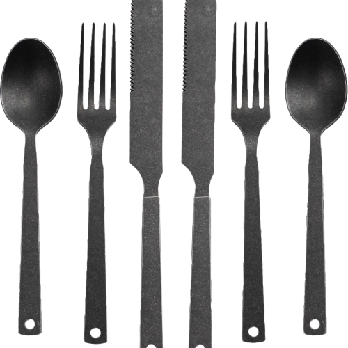Barebones Besteckset 6 teilig matt - Campingbesteck