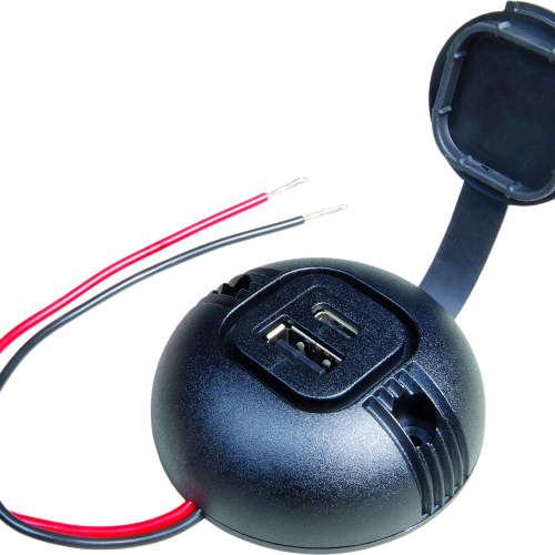 Pro Car Aufbau Power USB-C/A Doppelsteckdose - 12 / 24 V Einbausteckdosen von ProCar