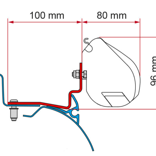 Fiamma Adapter Kit Campereve Cap Road für F35pro Markisen - Markisenadapter