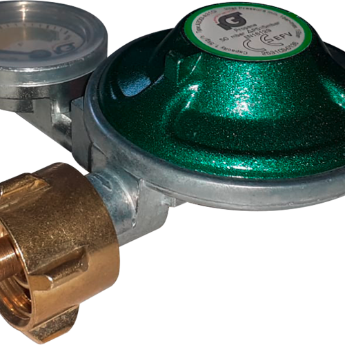 Enders Gasdruckregler mit Manometer und SBS 1,5 kg/h, 50 mbar - Gasregler & Gasschläuche