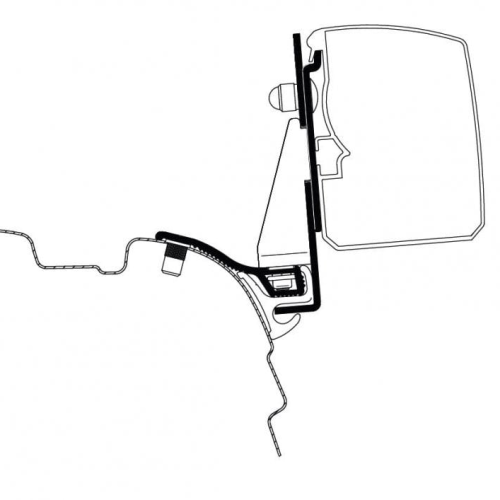 Thule Adapter T 3200 VW T5/T6 Minivan Multi Rail langer Radstand - Markisenadapter