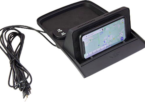 ESX Ablagefach unterstützt das kabellos induktive Laden von Smartphones - Rückfahrkameras & Rückfahrsysteme